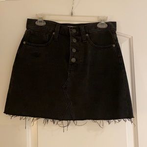 Rigid A Line Jean Skirt